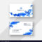 Abstract Blue Creative Business Card Template with regard to Advertising Card Template