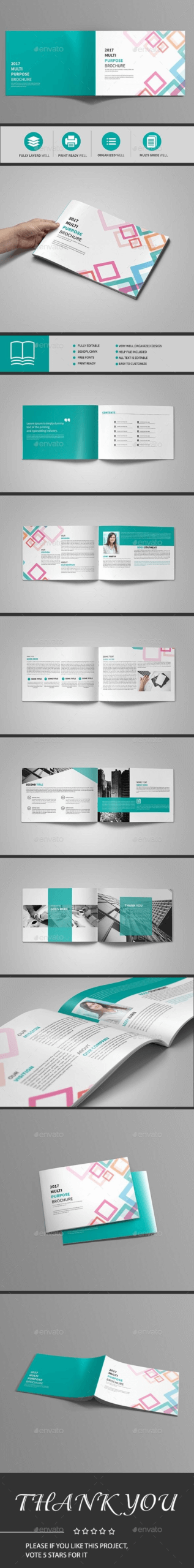 Abstract Landscape Brochure Page — Indesign Template • Only Intended For 12 Page Brochure Template
