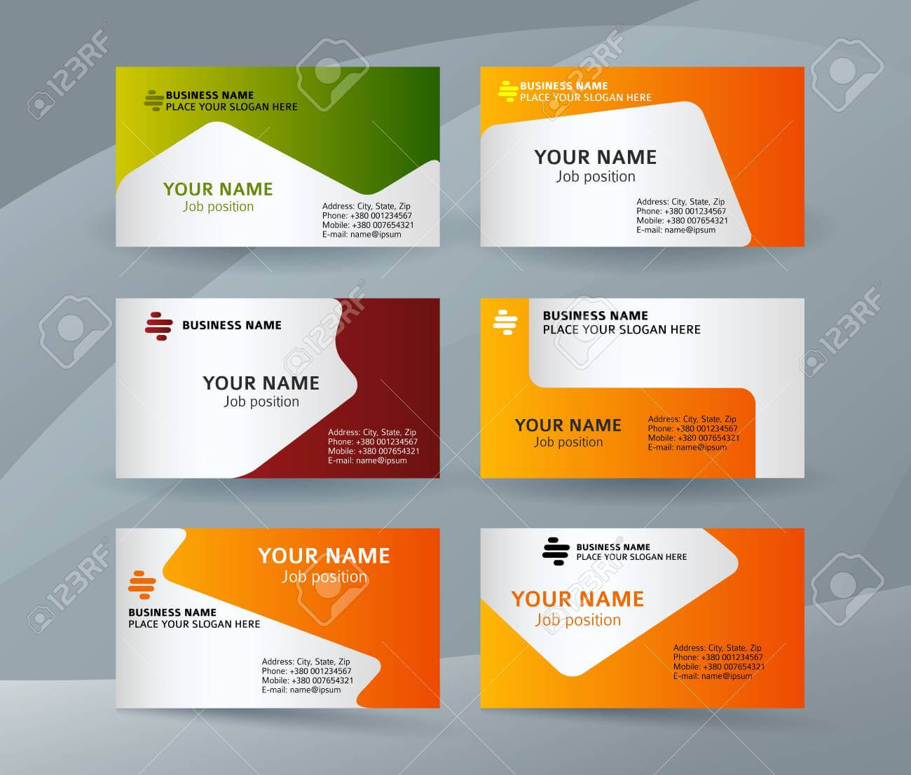 Abstract Professional And Designer Business Card Template Or.. Inside Professional Name Card Template