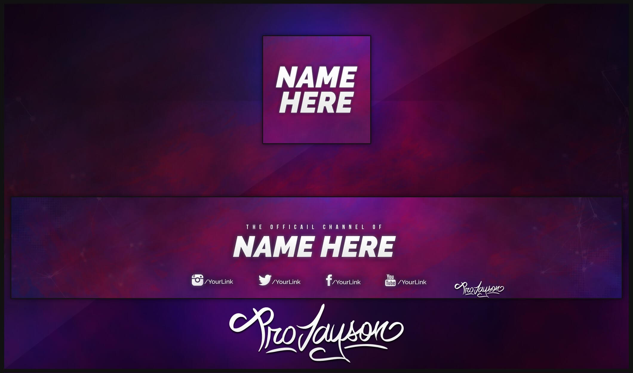Ad4 Free Youtube Banner Avatar Revamp Rebrand Template With Banner ...