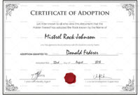 Adoption Birth Certificate Template | Certificate Templates for Blank Adoption Certificate Template
