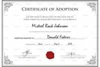 Adoption Birth Certificate Template | Certificate Templates throughout Child Adoption Certificate Template