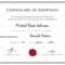Adoption Birth Certificate Template | Certificate Templates With Regard To Practical Completion Certificate Template Jct
