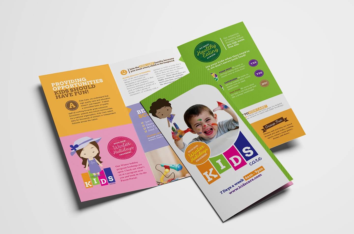After School Care Tri Fold Brochure Template In Psd, Ai With Regard To Brochure Templates For School Project