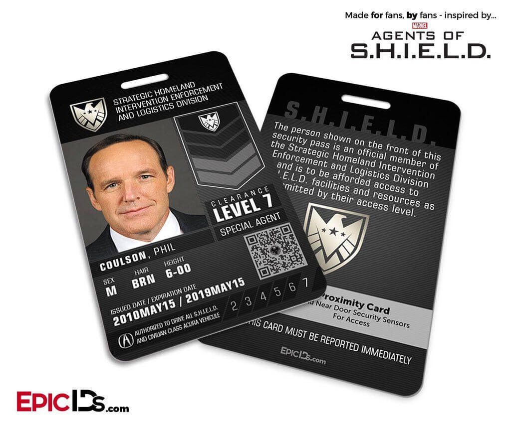 Agents Of Shield Inspired 'real' Shield Agent Id – Phil For Shield Id Card Template