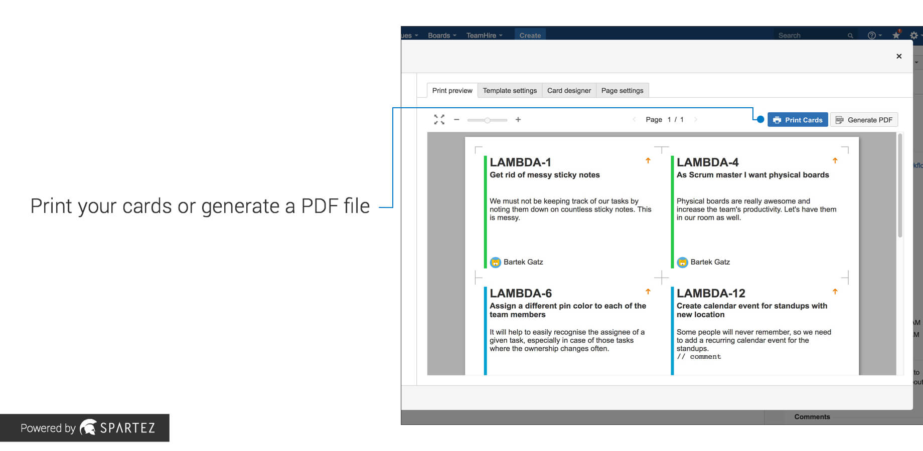 Agile Cards - Print Issues From Jira | Atlassian Marketplace For Agile Story Card Template