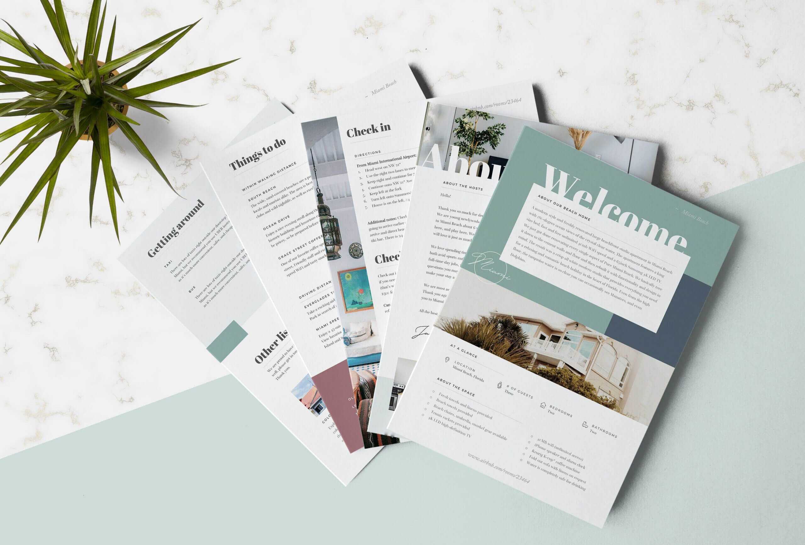 Airbnb Welcome Book Template #basic#recommend#microsoft Within Welcome Brochure Template