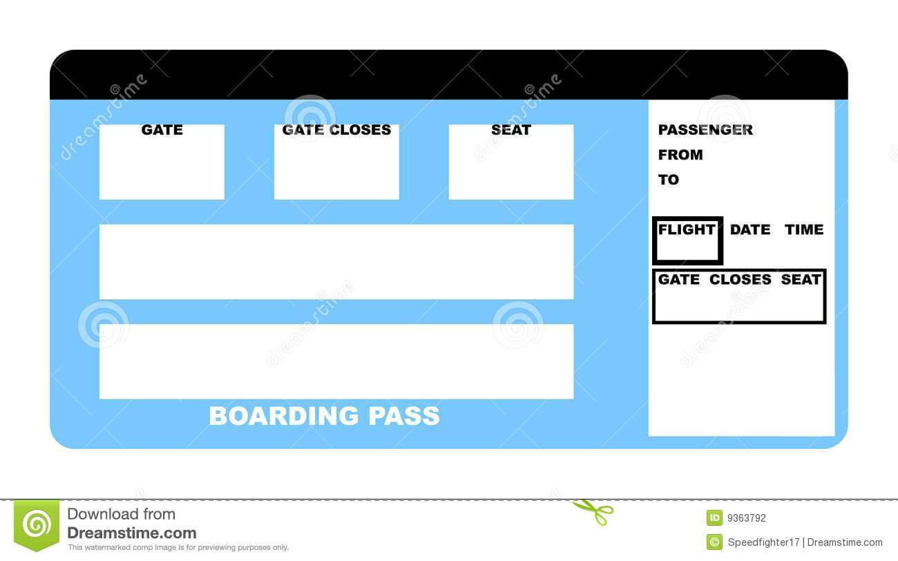 Airline Ticket Stock Illustration. Illustration Of Passenger In Plane Ticket Template Word