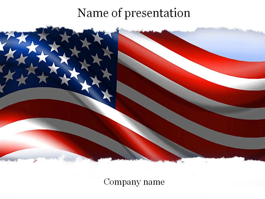 American Flag Powerpoint Template | Powerpoint Background For American Flag Powerpoint Template