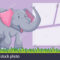 An Elephant On Blank Template Illustration Stock Vector Art Regarding Blank Elephant Template