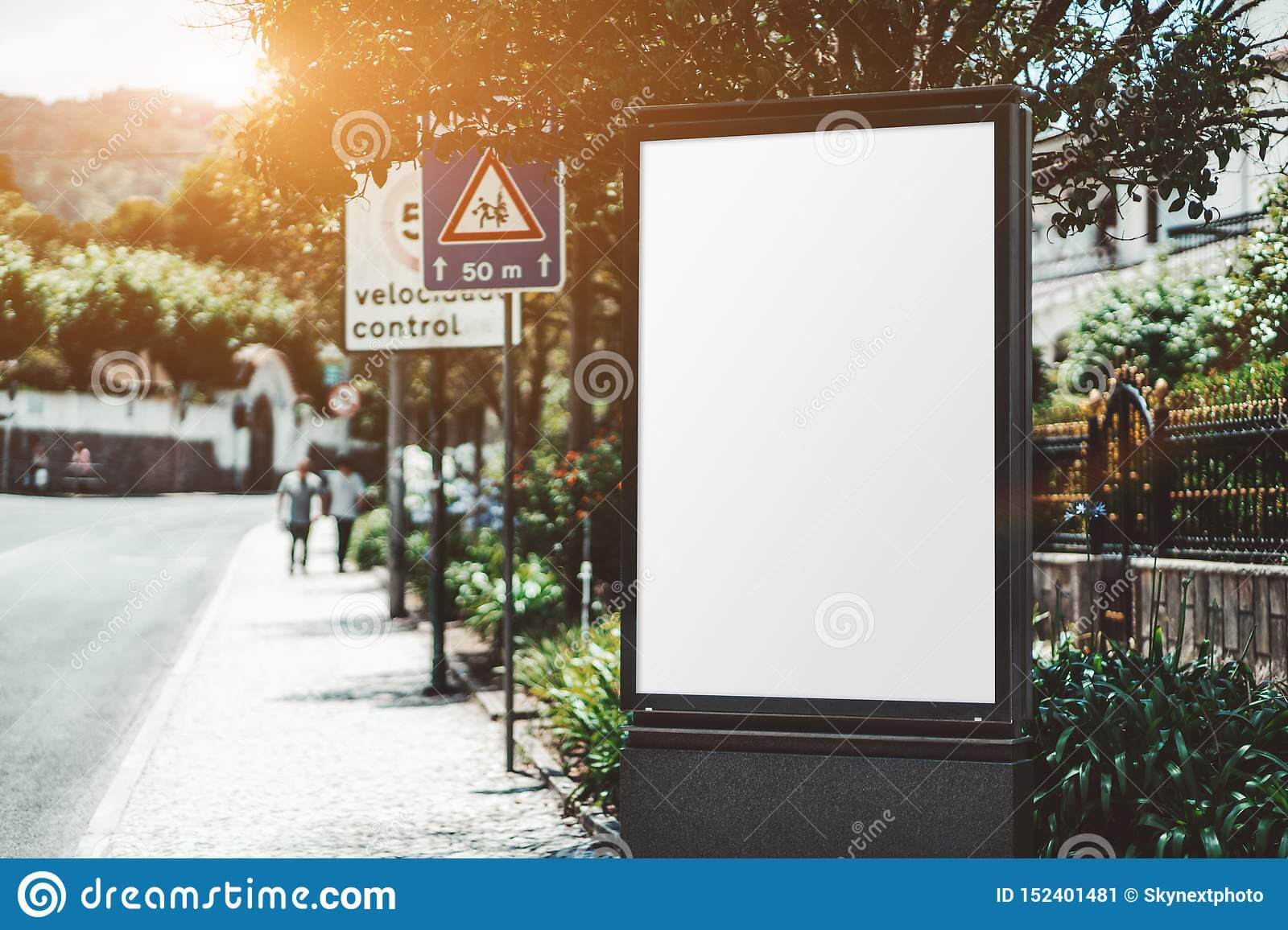 An Empty Outdoor Poster Mockup Stock Image – Image Of Banner For Street Banner Template