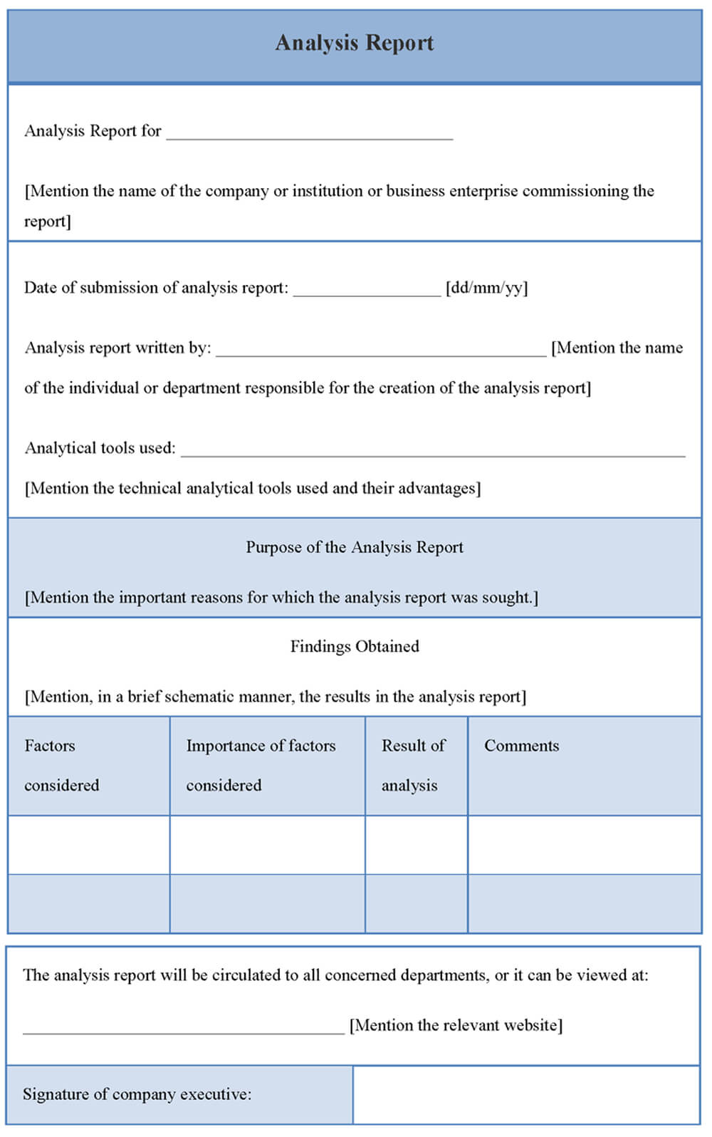 Analysis Report Template | Templates | Report Template Throughout Analytical Report Template
