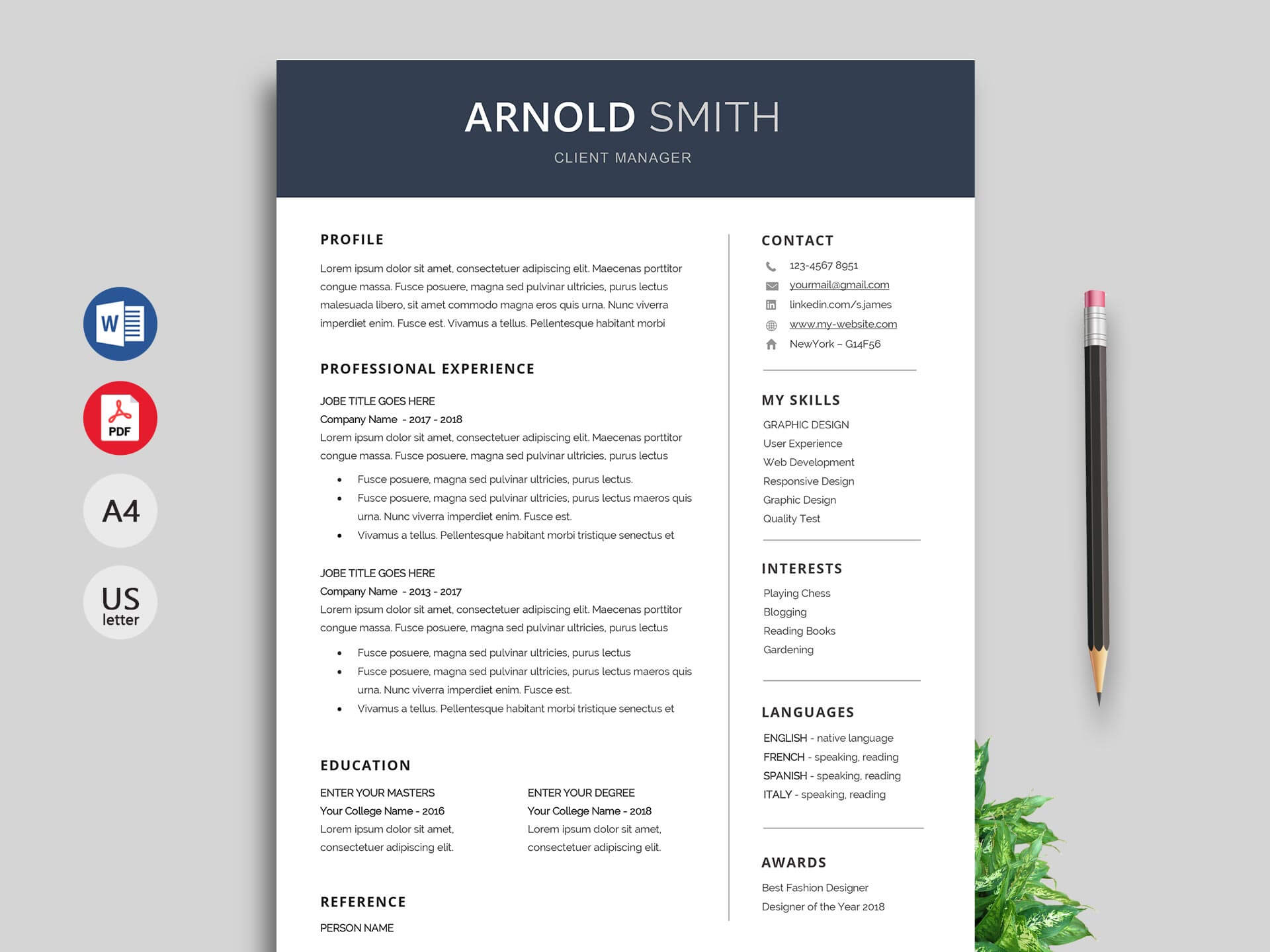 Anchor Resume Template Word Format – Resumekraft For How To Create A Cv Template In Word