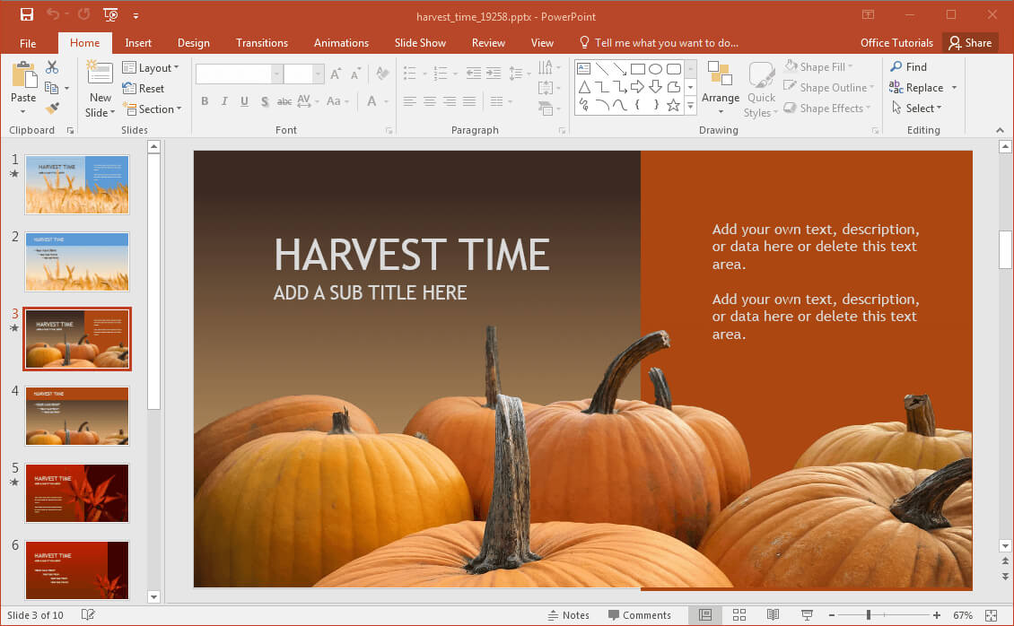 Animated Harvest Powerpoint Template For Free Fall Powerpoint Templates
