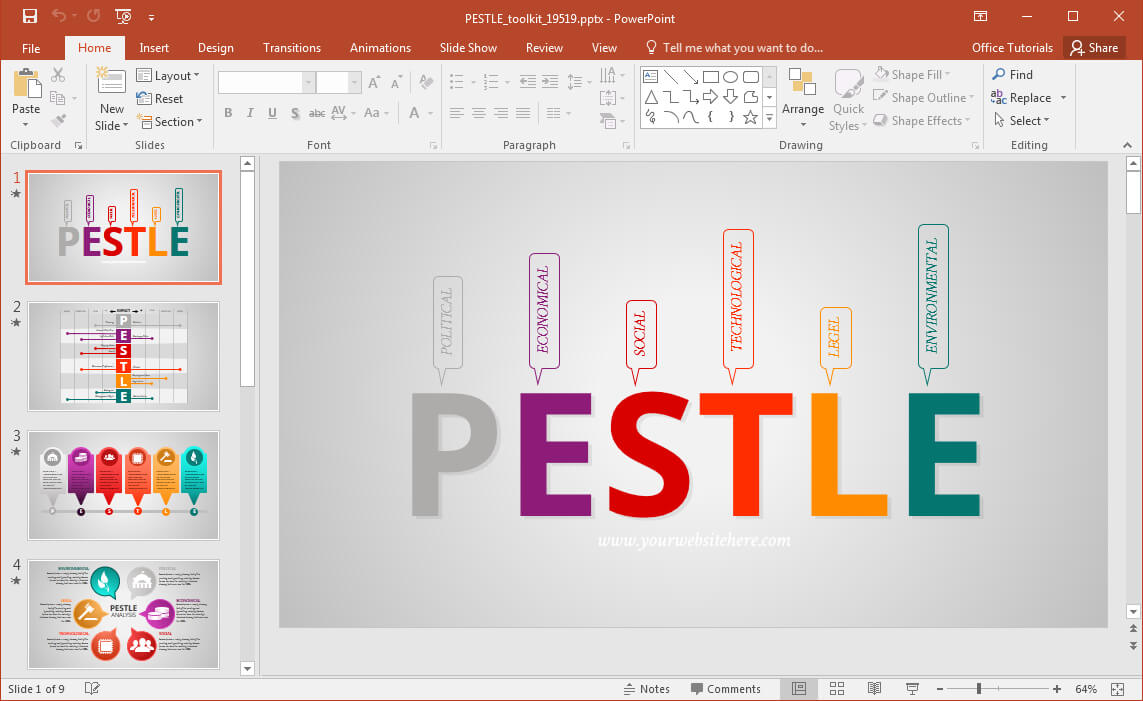 Animated Pestle Analysis Presentation Template For Powerpoint With Regard To Pestel Analysis Template Word