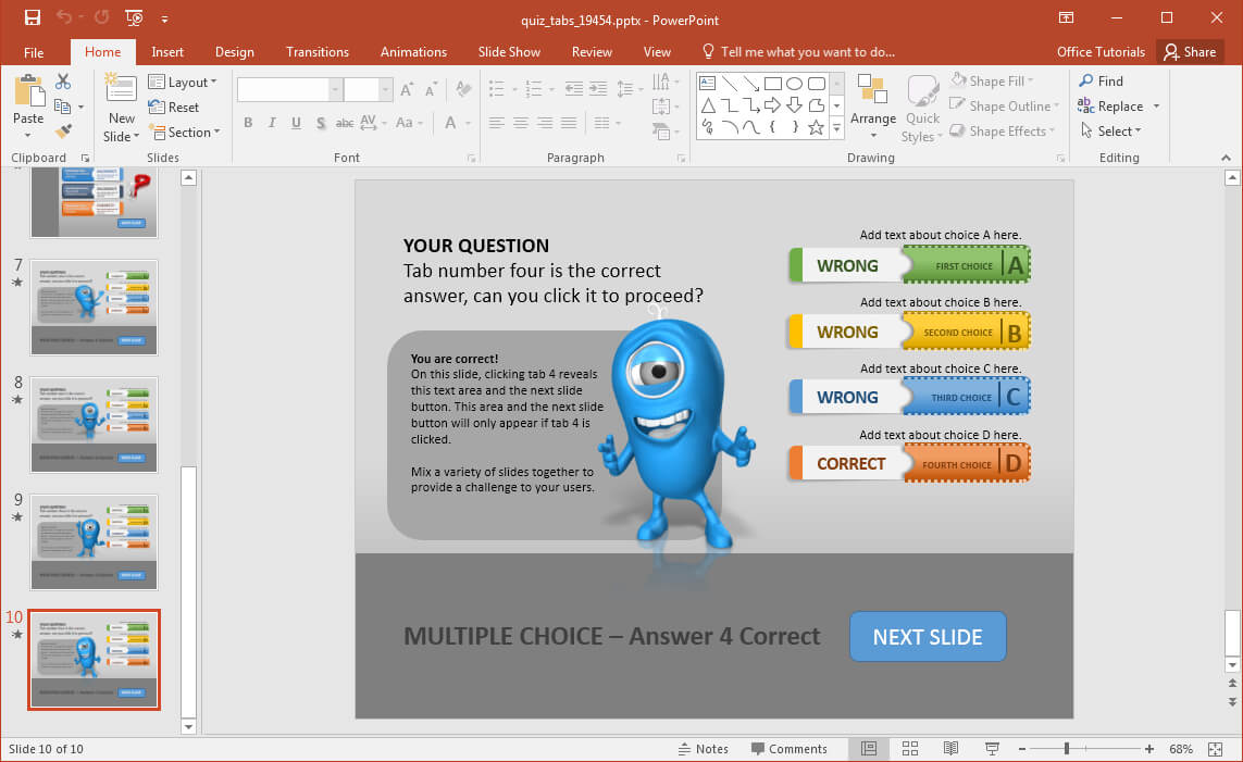 Animated Powerpoint Quiz Template For Conducting Quizzes Pertaining To Powerpoint Quiz Template Free Download