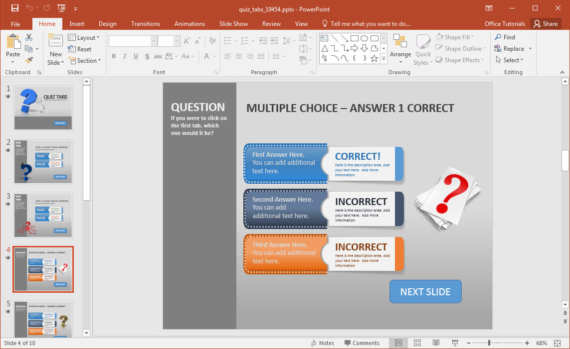 Animated Powerpoint Quiz Template For Conducting Quizzes Regarding Trivia Powerpoint Template
