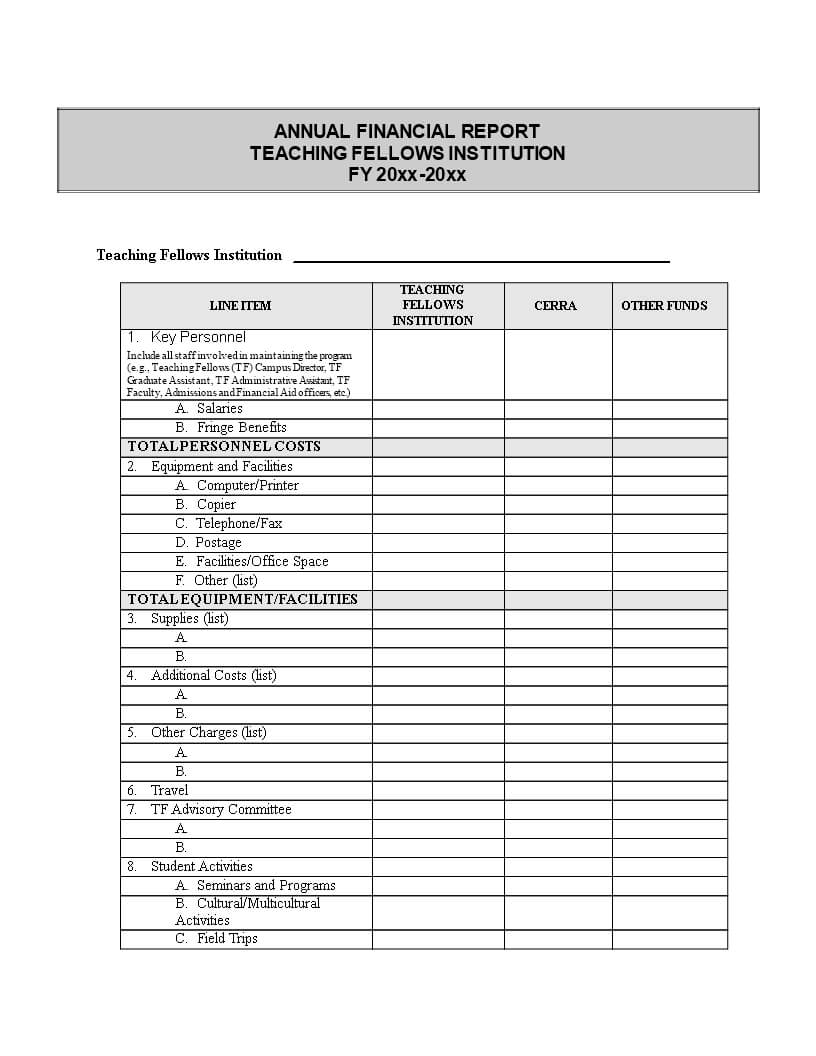 Annual Financial Report Template | Templates At Intended For Annual Financial Report Template Word