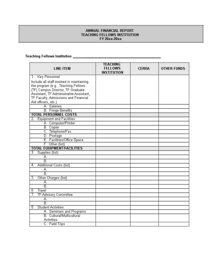 Annual Financial Report Word | Templates At In Annual Financial Report Template Word