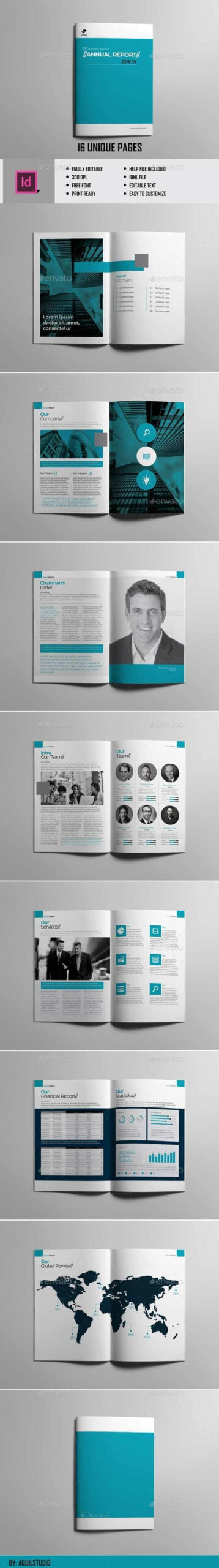 Annual Report Brochure Template Indesign Indd | Annual Throughout Chairman's Annual Report Template