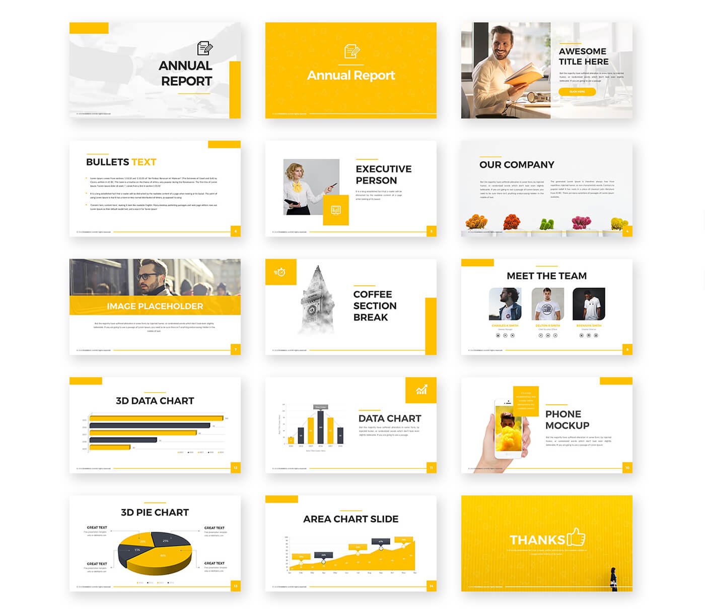 Annual Report Powerpoint Template – Free Presentations Throughout Annual Report Ppt Template