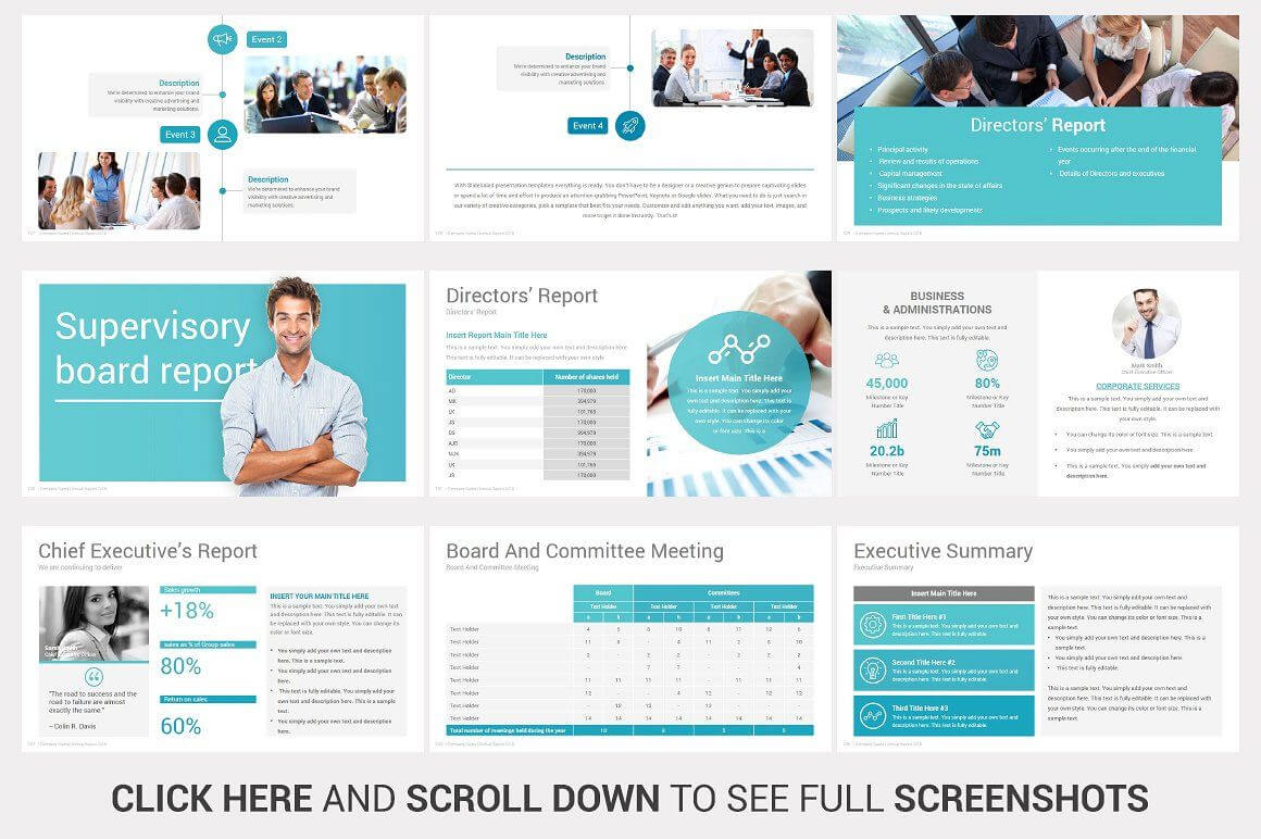 Annual Report Powerpoint Template Website Templates, Website Within Reporting Website Templates