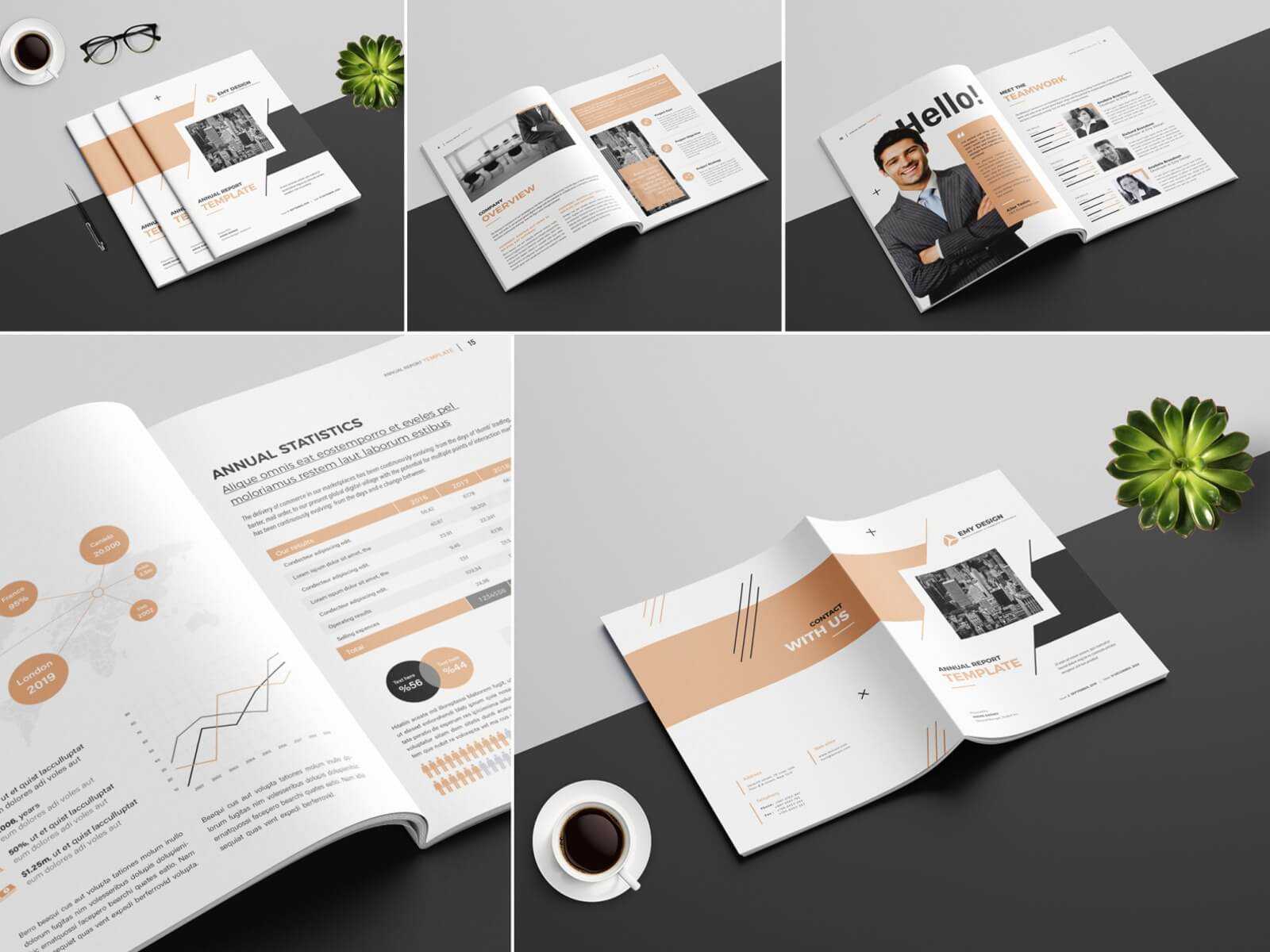 Annual Report Templateamal Kabichi On Dribbble Intended For Annual Report Template Word