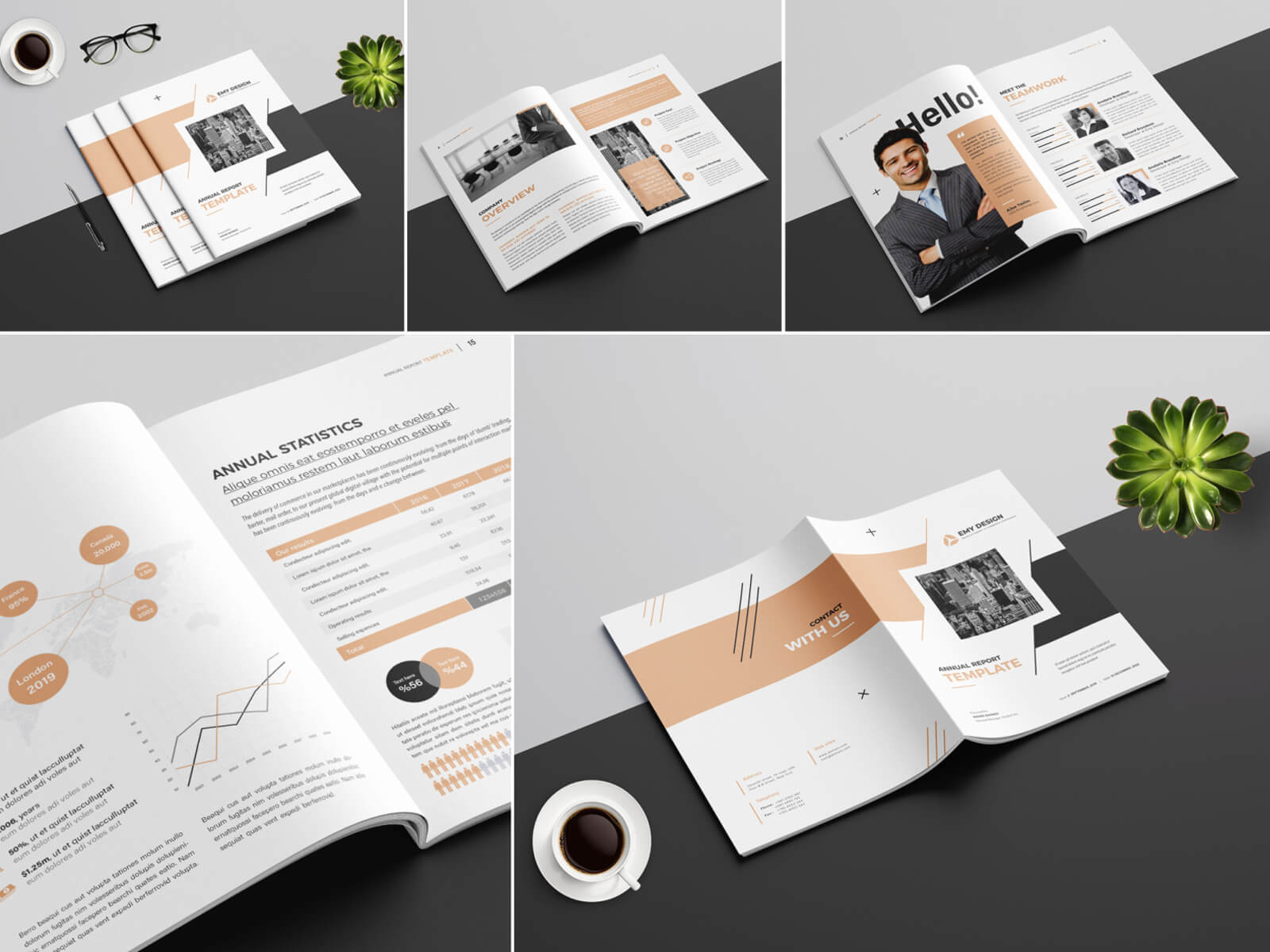 Annual Report Templateamal Kabichi On Dribbble Within Annual Report Word Template
