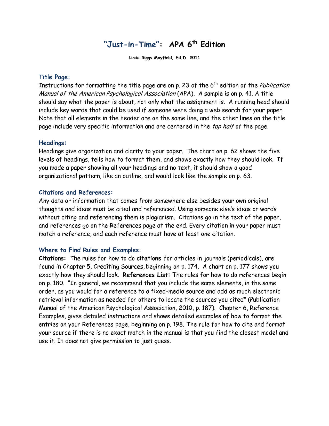 Apa Paper Format Example 6Th Edition - Ironi.celikdemirsan For Apa Word Template 6Th Edition