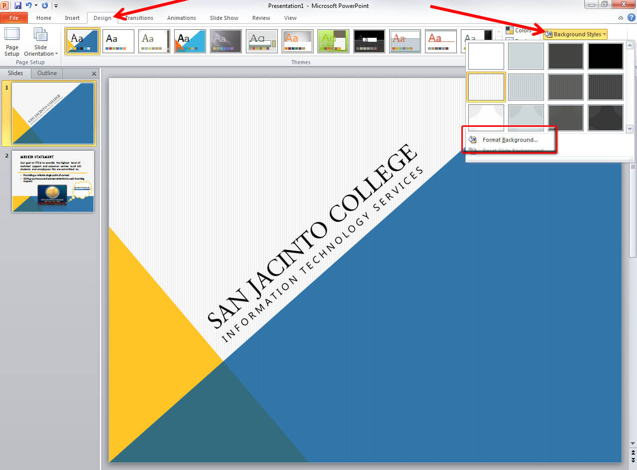 Applying And Modifying Themes In Powerpoint 2010 Inside Change Template In Powerpoint