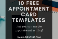 Appointment Card Template: 10 Free Resources For Small regarding Medical Appointment Card Template Free