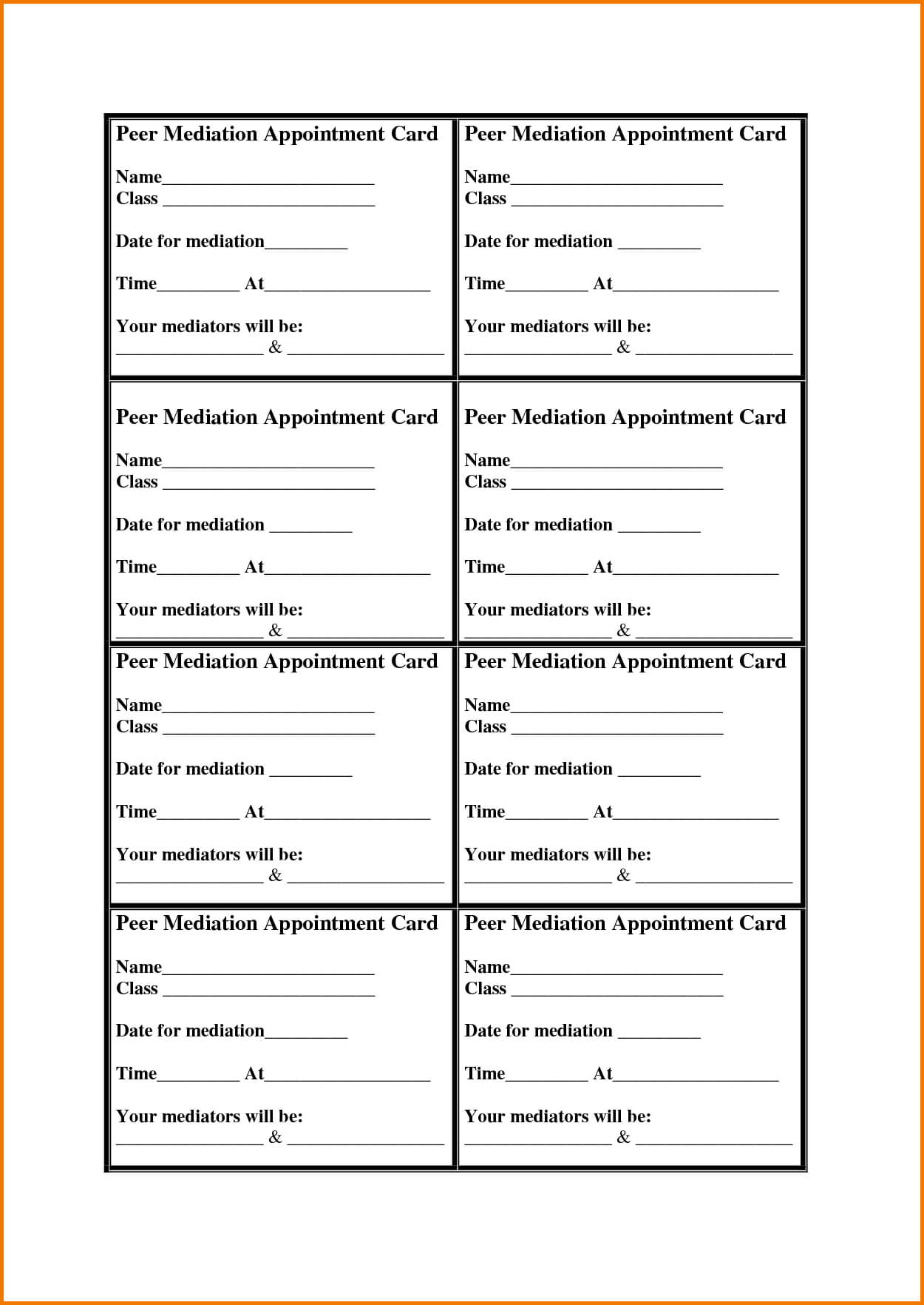 Appointment Cards Template | Authorization Letter Pdf Within Appointment Card Template Word