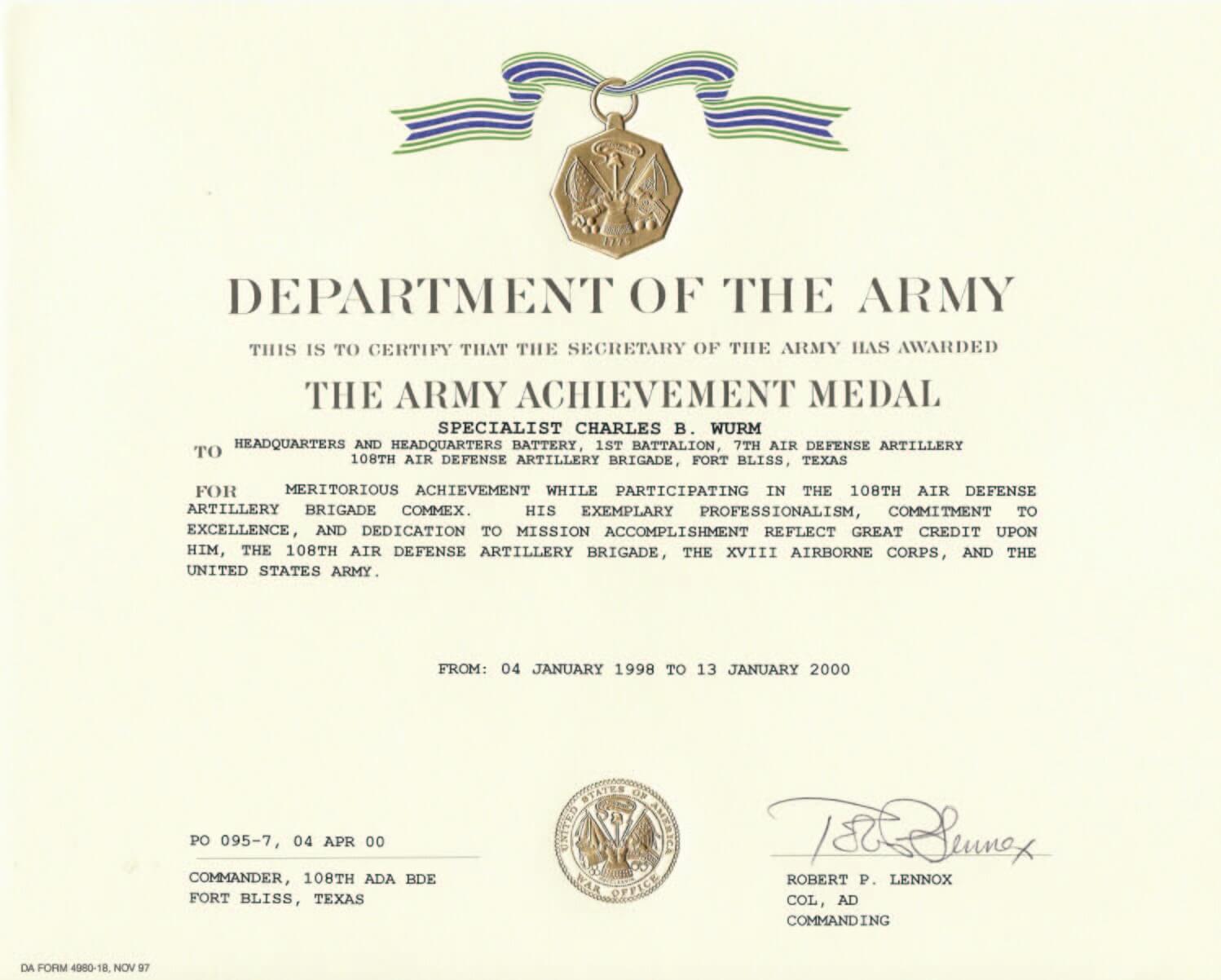 Army Achievement Medal Certificate Template ] – States Army Within Army Certificate Of Appreciation Template