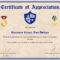 Army Certificate Of Appreciation Template Within Army Certificate Of Achievement Template