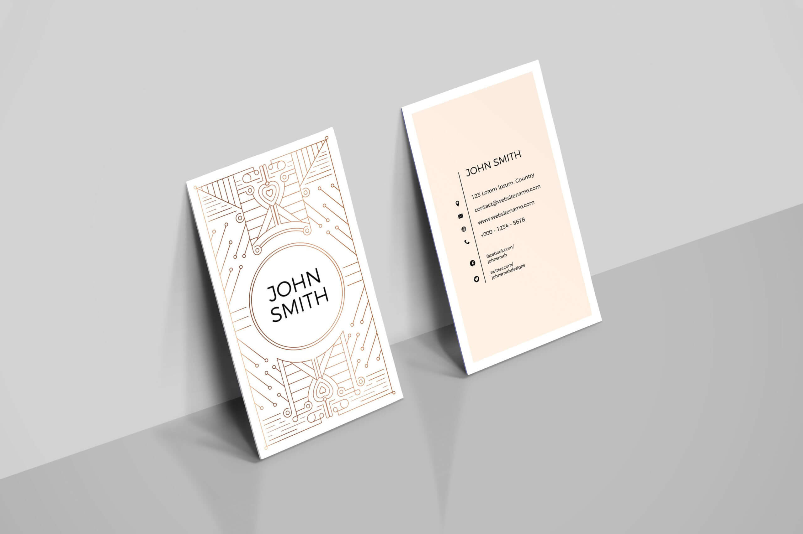 Art Deco Business Card Template #size#inches#files#front Regarding Business Card Template Size Photoshop