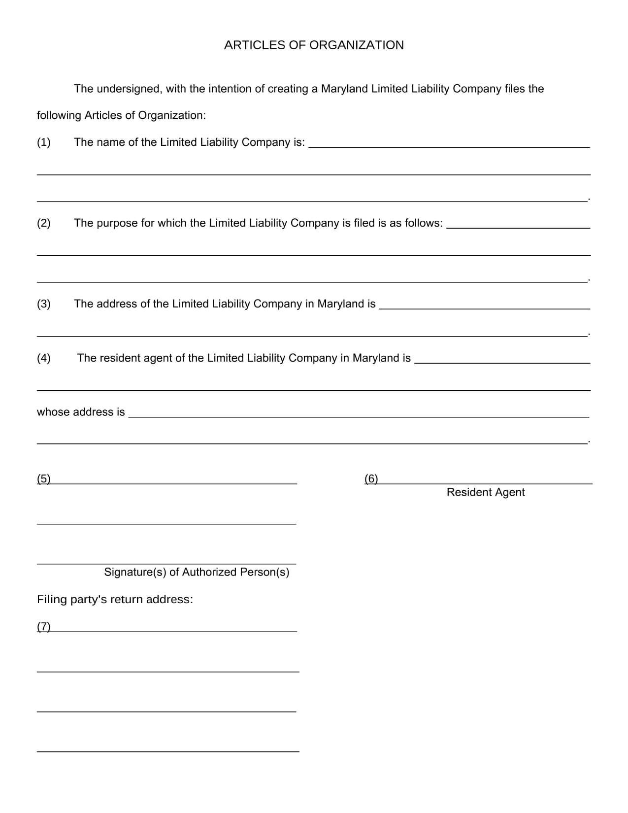 Articles Of Organization: What They Are And How To File Them In Llc Annual Report Template