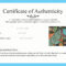Artwork Authenticity Certificate Template In 2020 Pertaining To Certificate Of Authenticity Template