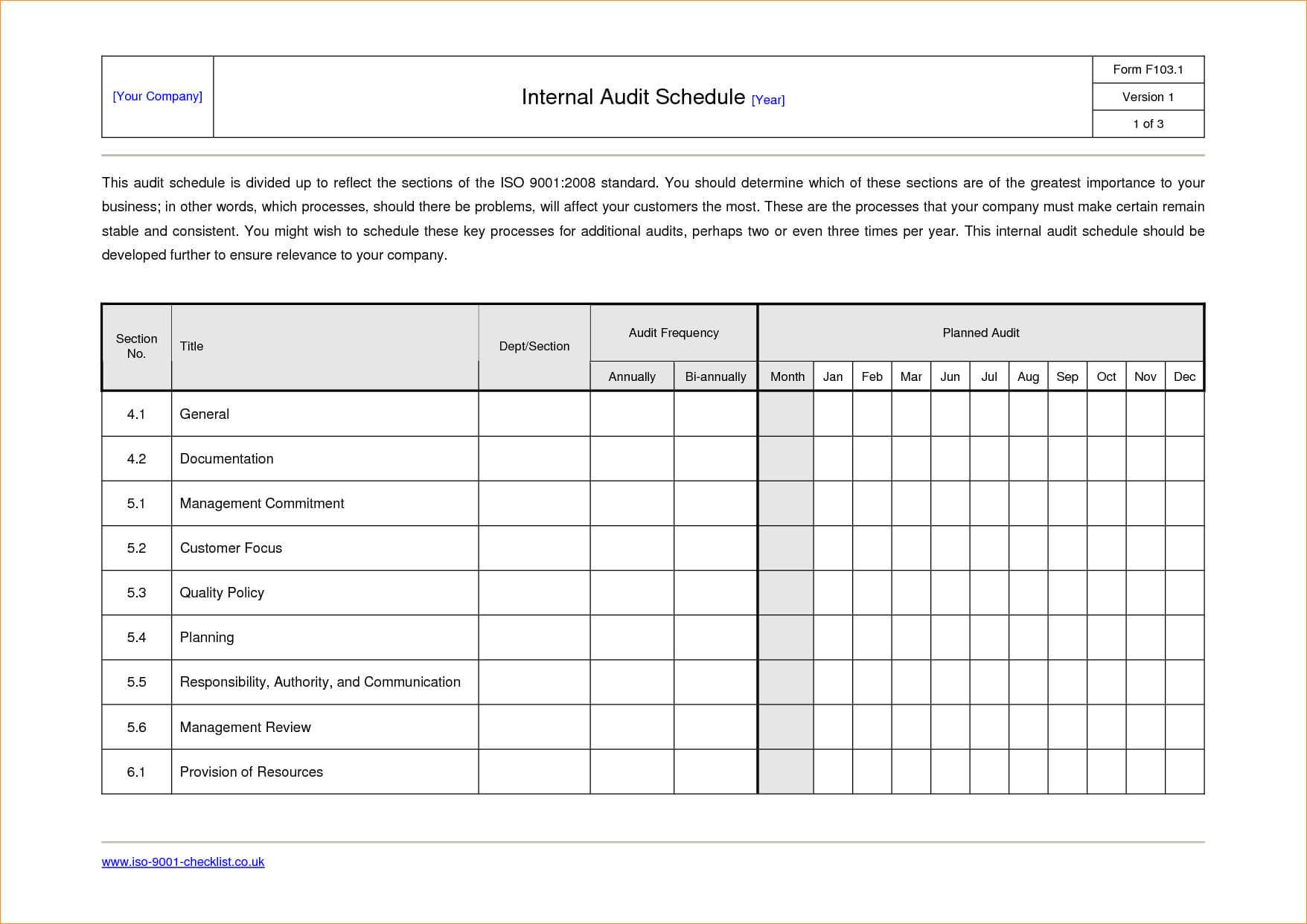 Audit Schedule Excel Template – Ironi.celikdemirsan Within Data Center Audit Report Template