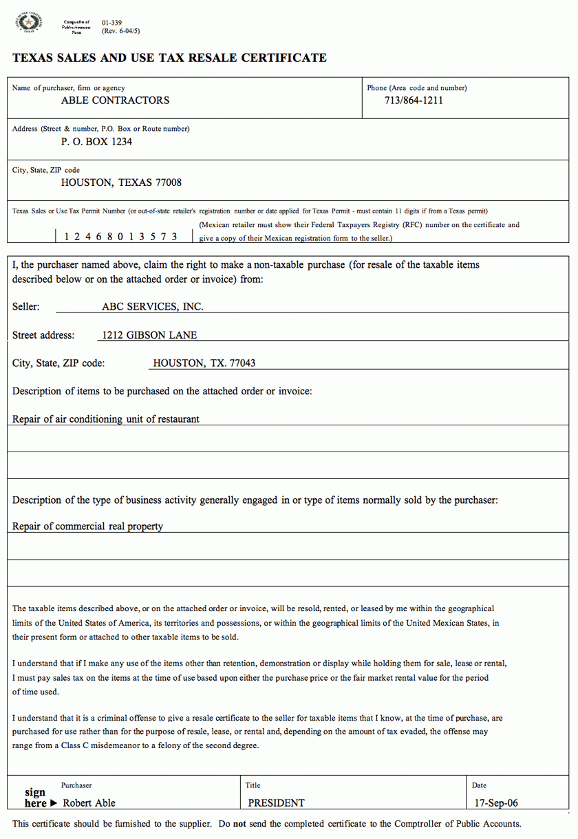 Auditing Fundamentals Inside Resale Certificate Request Letter Template