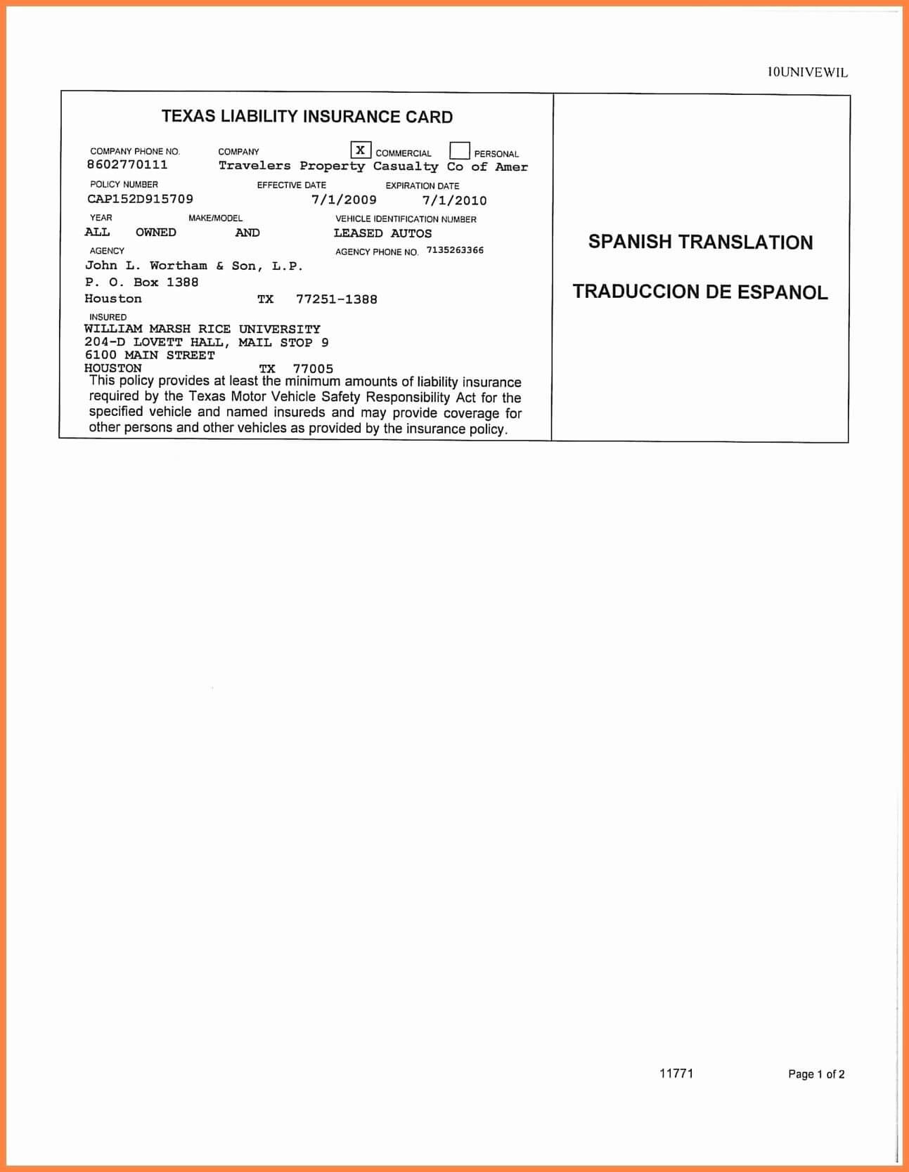 Auto Insurance Card Template Free Download #2 | Id Card Pertaining To Editable Social Security Card Template