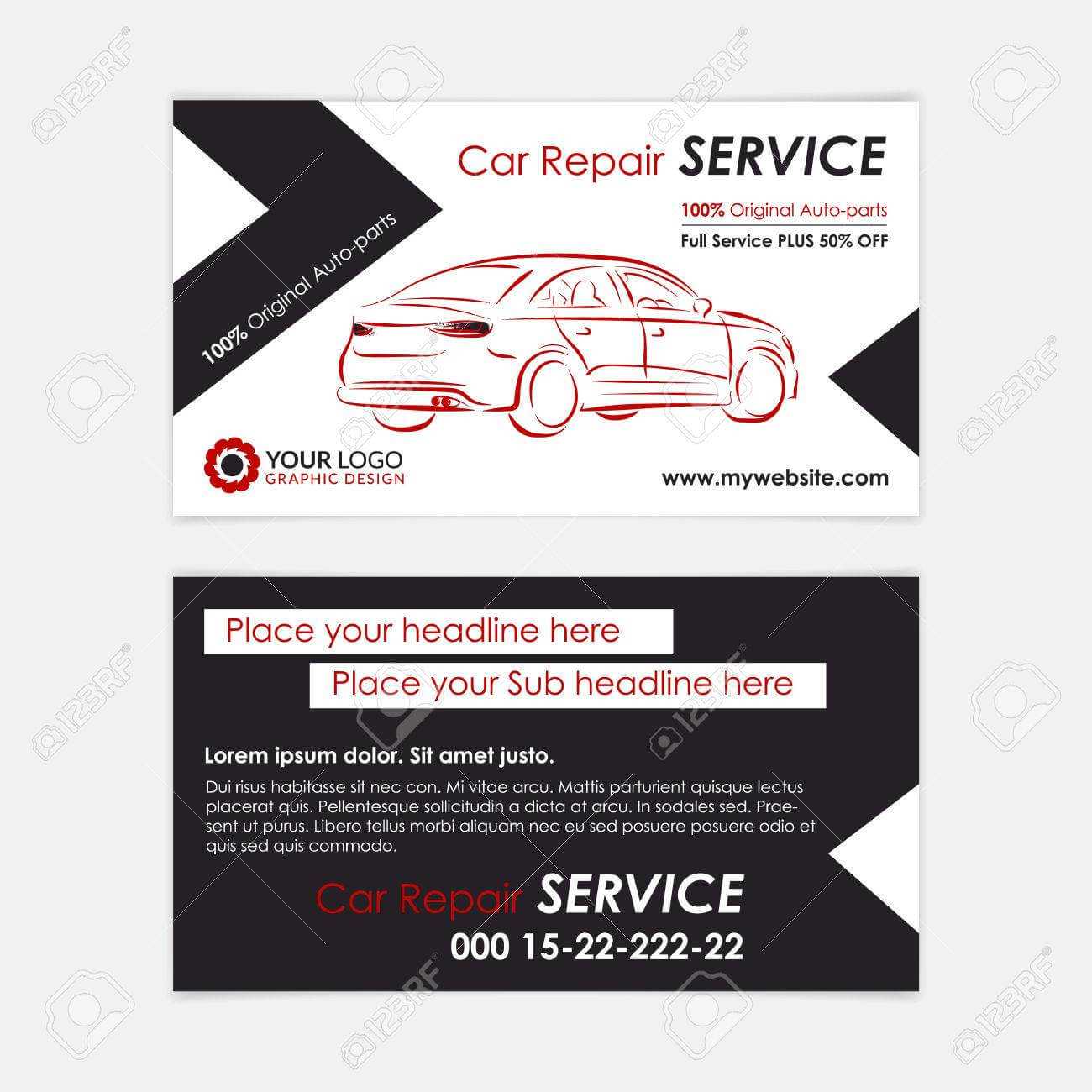 Auto Repair Business Card Template. Create Your Own Business.. With Automotive Business Card Templates