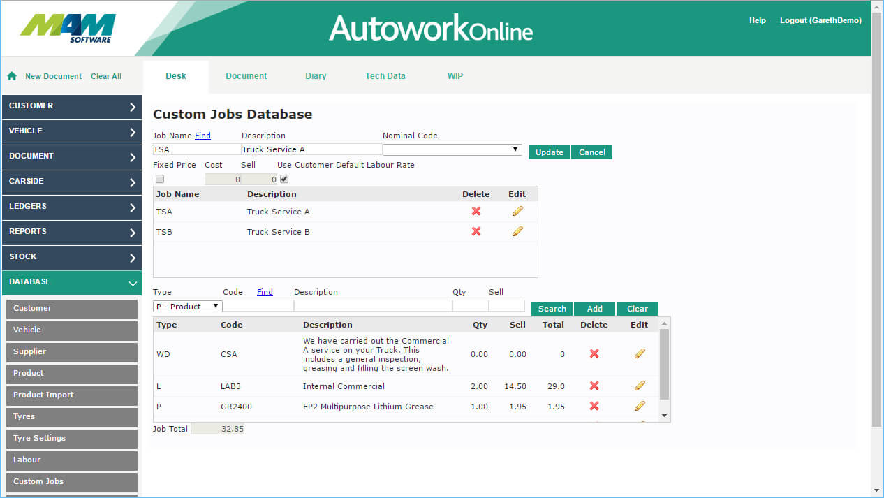 Automotive Workshop Management Software – Autowork Online Intended For Mechanics Job Card Template