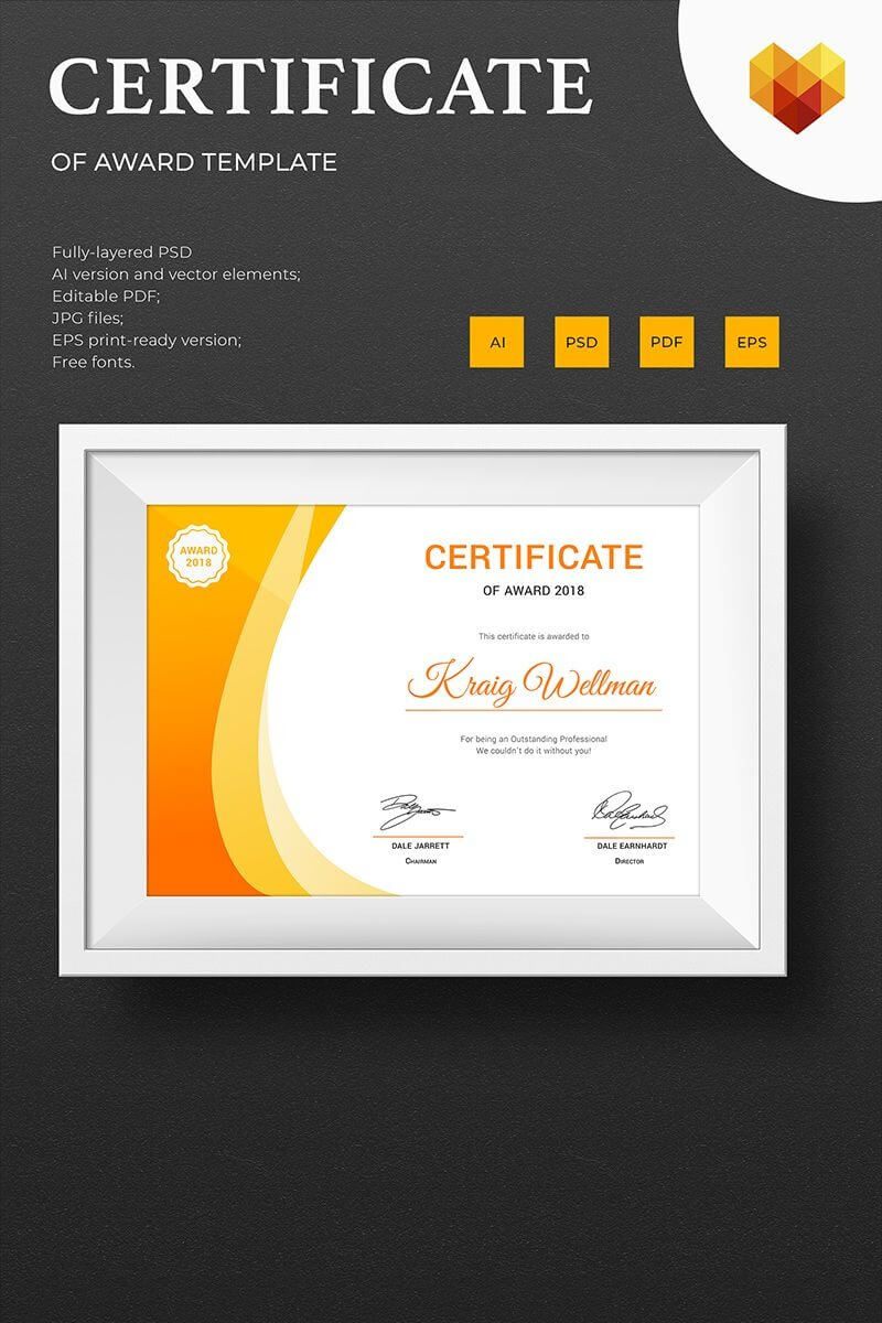 Award Certificate Template #73891 | Certificate Templates Pertaining To Small Certificate Template