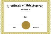 Award Certificate Template Certificate Templates Best Free with Certificate Of Accomplishment Template Free