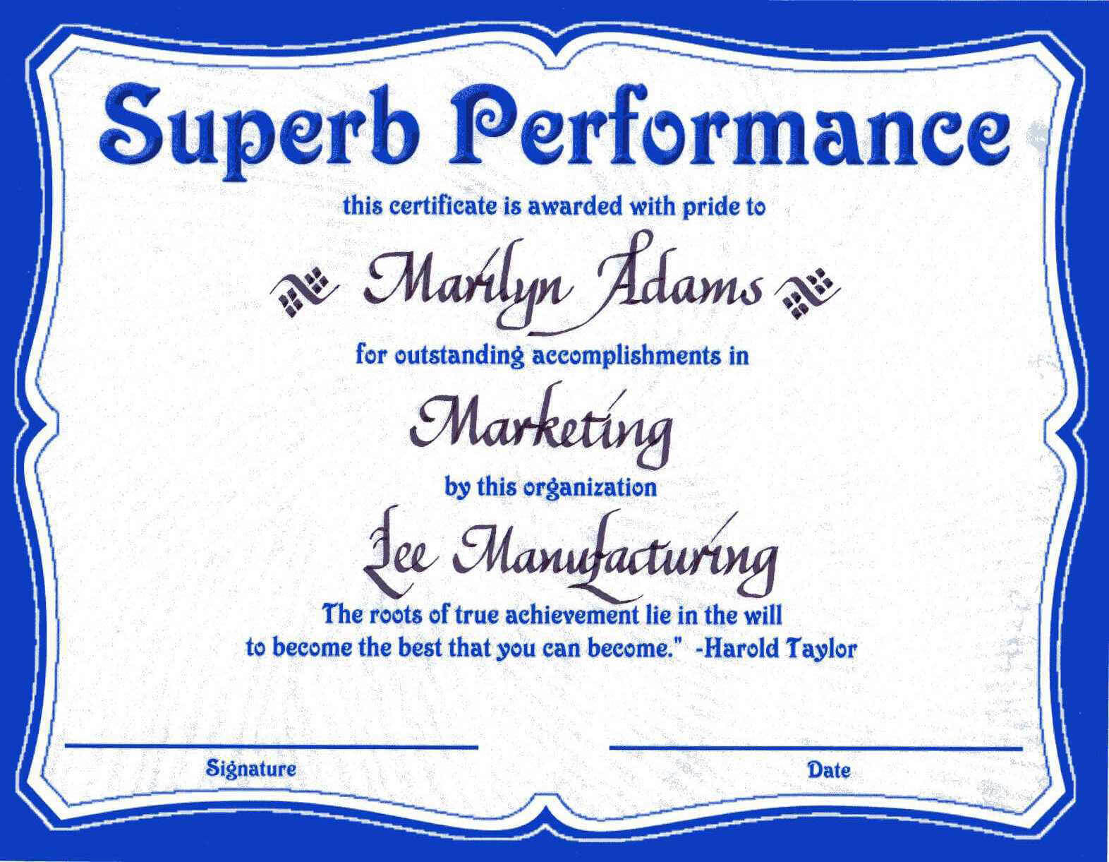 Award Certificates Pdf Download Regarding Best Performance Certificate Template