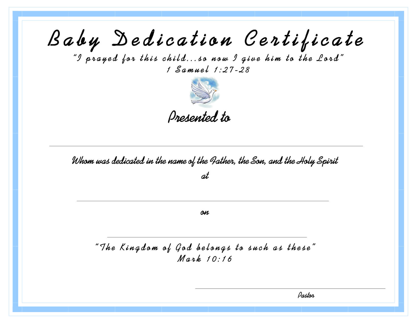 Baby Dedication Document Sample1650 X 1275 84 Kb Png X For Baby Christening Certificate Template