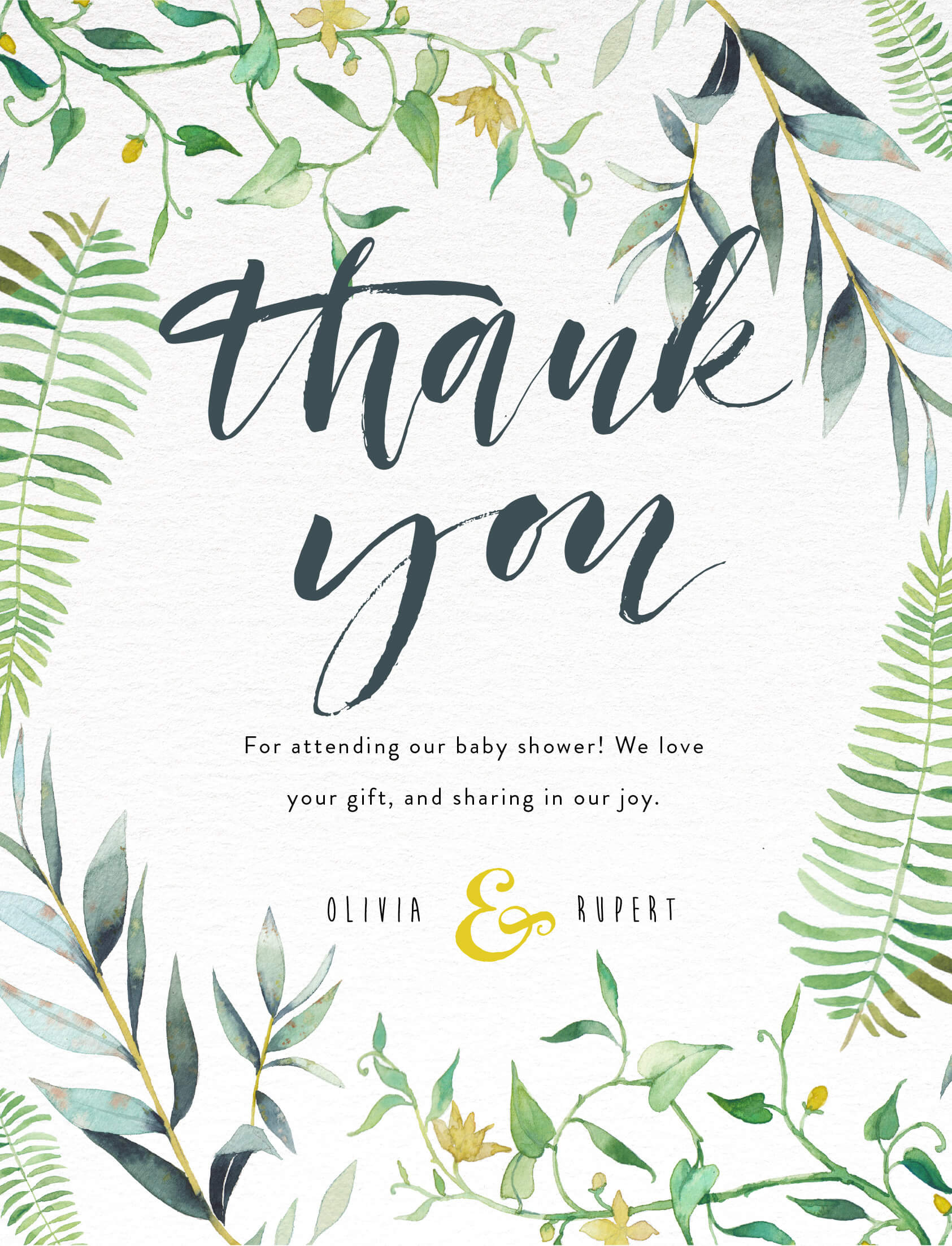 Baby Shower Thank You Cards | Paperlust Within Template For Baby Shower Thank You Cards