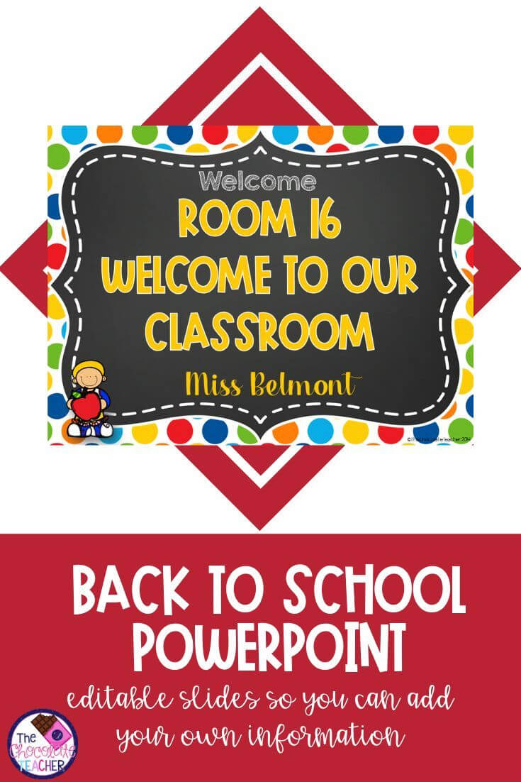 Back To School Powerpoint Editable Slides Chalkboard Theme In Back To School Powerpoint Template