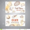 Bakery Business Card Template With Pastries. Sweet Pastry With Cake Business Cards Templates Free