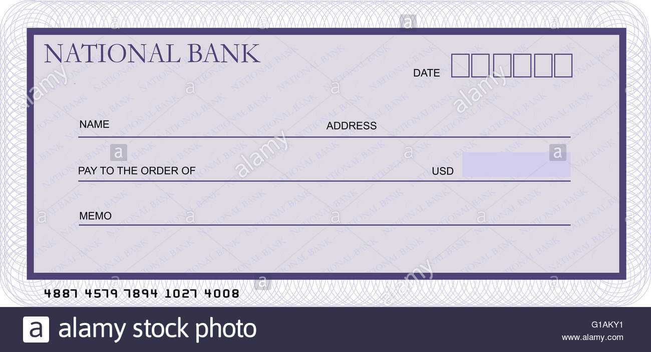 Bank Cheque Stock Photos & Bank Cheque Stock Images – Alamy With Large Blank Cheque Template